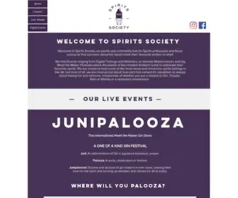 Junipalooza.com(Spirits Society) Screenshot