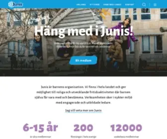 Junis.se(Barnens organisation) Screenshot