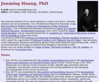 Junminghuang.com(Junming Huang) Screenshot