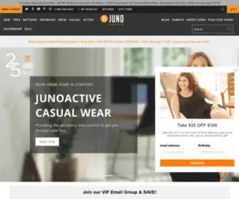 Junonia.com(Plus Size Activewear) Screenshot