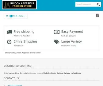 Junoonapparels.online(Junoon Apparels Unstitched Collection) Screenshot
