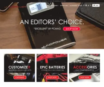 Junopower.com(External iPhone Batteries External portable Android batteries) Screenshot