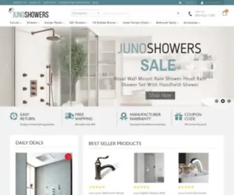 Junoshowers.com(Bathroom Shower Heads) Screenshot