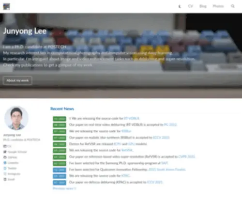 Junyonglee.me(Junyong Lee) Screenshot
