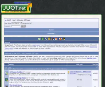 Juot.net(Joe's Ultimate Off Topic Forum) Screenshot