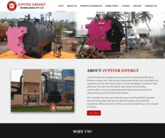 Jupiterenergy.in(Steam boiler manufacturers India) Screenshot