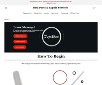 Jura-Parts.com(Jura replacement parts) Screenshot