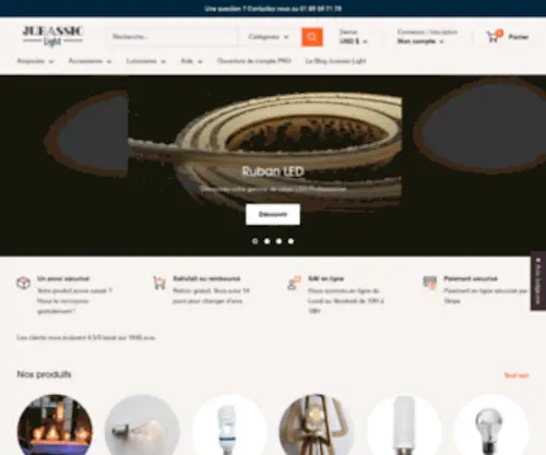 Jurassic-Light.com(Découvrez plus de 70 modèles d'ampoule vintage et rétro) Screenshot