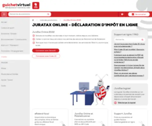 Juratax.ch(Guichet virtuel) Screenshot