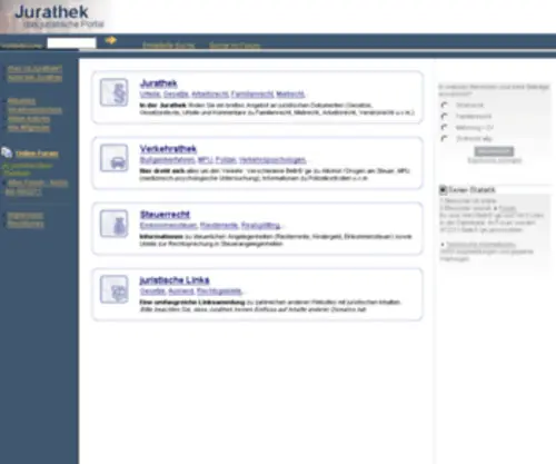 Jurathek.de(Das juristische Portal) Screenshot