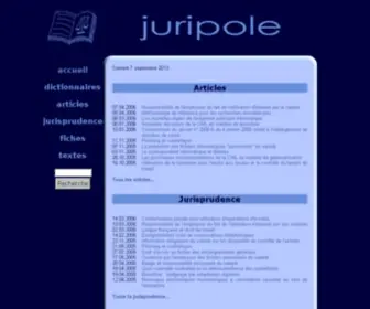 Juripole.fr(Site d'information juridique) Screenshot