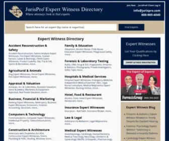 Jurispro.com(Expert Witness Directory and Expert Witness Consultants) Screenshot