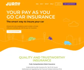 Jurny.co.uk(Your pay as you go car insurance) Screenshot