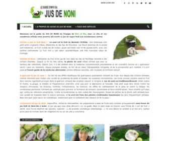 Jus-DE-Noni.net(Le guide de toutes les infos sur le jus de noni) Screenshot