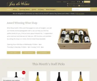 Jusdevine.ie(Wine Shop Dublin) Screenshot