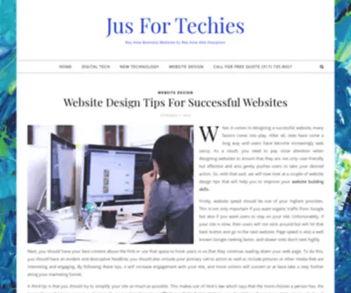 Jusfortechies.com(Jus For Techies) Screenshot