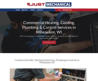 Just-Mechanical.com(Milwaukee Commercial HVAC & Plumbing Services) Screenshot