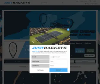 Just-Rackets.co.uk(Tennis, Squash and Badminton Equipment Online Store) Screenshot