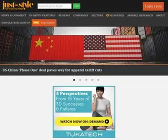 Just-STyle.com(Apparel Sourcing & Textile Industry News & Analysis) Screenshot