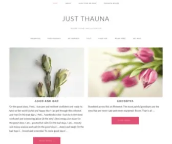 Just-Thauna.com(Just Thauna) Screenshot