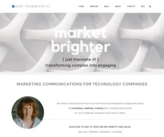 Just-Translate-IT.com(Marketing Communications for Technology Companies) Screenshot
