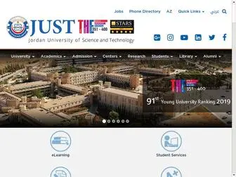 Just.edu.jo(Jordan University of Science and Technology) Screenshot