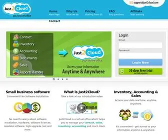 Just2Cloud.com(Accounting software) Screenshot