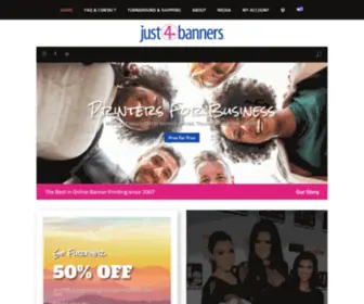 Just4Banners.com(Premium B2B Printing) Screenshot