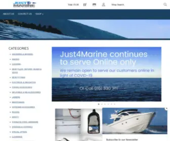 Just4Marine.com(Just4Marine Chandlery) Screenshot