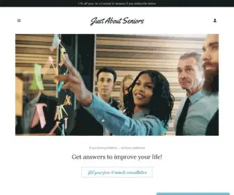 Justaboutseniors.com(Advice to Solve Problems or Answer Questions) Screenshot