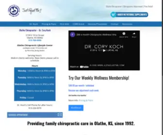 Justadjustme.com(Olathe Chiropractor sinceWellness Style Fees) Screenshot