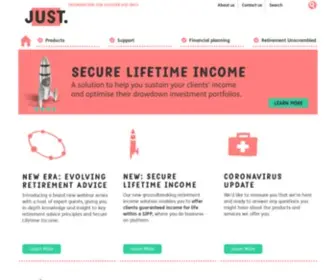 Justadviser.com(A specialist site dedicated to financial intermediaries. Our dedicated intermediary site) Screenshot