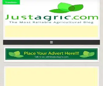 Justagric.com(The Most Reliable Agricultural Blog) Screenshot