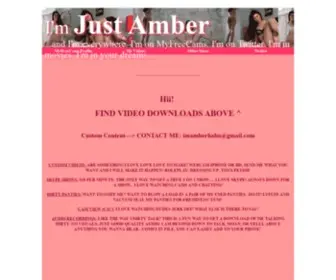 Justamber.org(Amber Hahn's Home) Screenshot