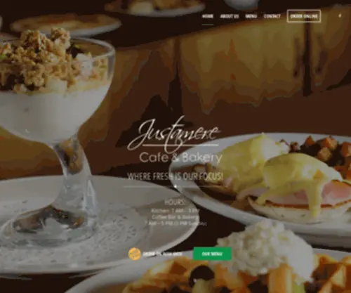 Justamere.ca(The Justamere Café and Bistro ~ Where fresh) Screenshot