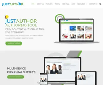 Justauthor.com(Home) Screenshot