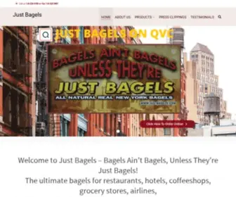 Justbagels.com(All Natural Real New York Bagels) Screenshot