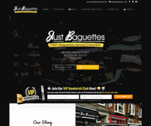 Justbaguettes.co.uk(Just Baguettes) Screenshot