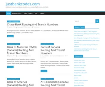 Justbankcodes.com(Just bank codes is all about bank branch codes) Screenshot