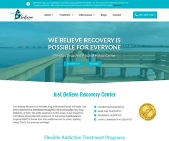 Justbelieverecovery.com(Just Believe Recovery) Screenshot