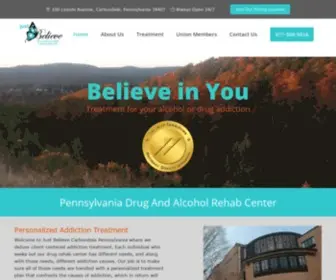 Justbelieverecoverypa.com(Just Believe Recovery Alcohol & Drug Rehab Center in Pennsylvania) Screenshot