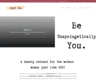 Justbethebeautyroom.com(Just be) Screenshot