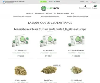 Justbob.fr(La meilleure sélection de Fleurs et Huile de CBD. Haute qualité etconfidentialité garantie) Screenshot