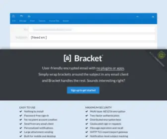 Justbracket.email(The most secure and easy to use email encryption) Screenshot