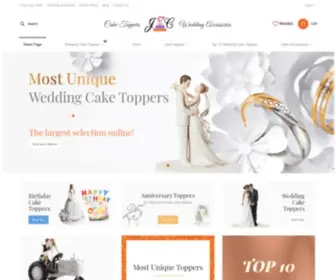 Justcaketoppers.com(Unique Wedding Cake Toppers) Screenshot