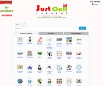 Justcallinfotel.com(Justcall Infotel North India's No.1 local search engine) Screenshot