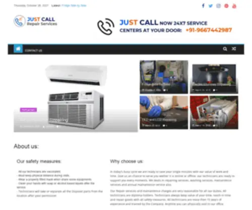 Justcallrepair.com(Refrigerator Repair and Service) Screenshot