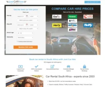 Justcarhire.co.za(Cheap Car Hire South Africa) Screenshot