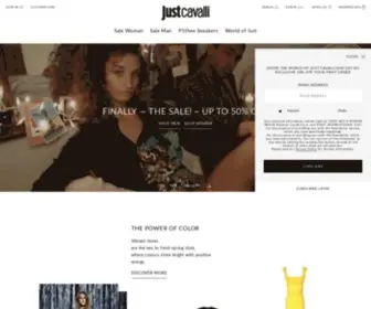 Justcavalli.com(Just Cavalli Clothing & Accessories) Screenshot