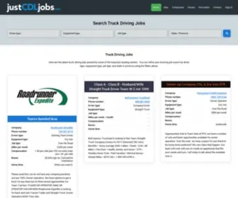 JustCDljobs.com(Truck Driving Jobs) Screenshot